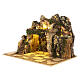 Presepe napoletano sughero e legno 30x45x30 cm statue 8-10 cm s2