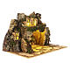 Presepe napoletano sughero e legno 30x45x30 cm statue 8-10 cm s3