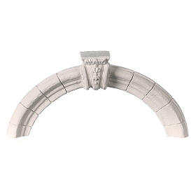 Arch with keystone, 10x25 cm, plaster to be painted, Neapolitan Nativity Scene