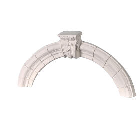 Arch with keystone, 10x25 cm, plaster to be painted, Neapolitan Nativity Scene