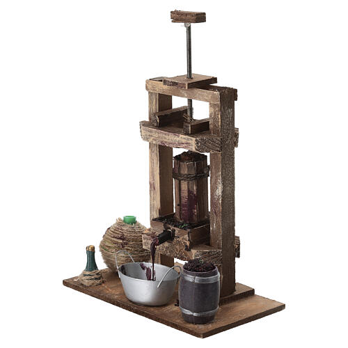 Wine press figurine 20x15x10 cm Neapolitan nativity scene 10 cm 4