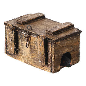 Trunk with mouse for 10 cm Neapolitan Nativity Scene 5x5x10 cm