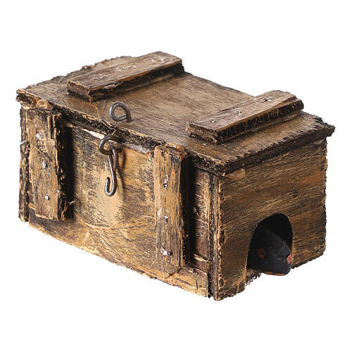 Trunk with mouse for 10 cm Neapolitan Nativity Scene 5x5x10 cm 2