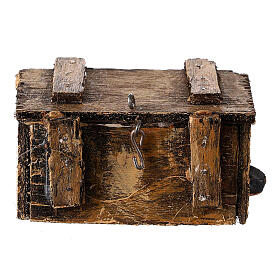 Baule con topo 5x5x10 cm presepe napoletano 10 cm
