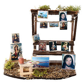 Tienda 10x15x10 cm belén napolitano 7 cm cuadros