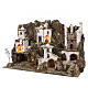 Neapolitan Nativity Scene of Arabic style with castle and fountain 55x100x40 cm for 10-12 cm characters s3