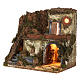 Neapolitan Nativity Scene in 18th century style with fountain 30x30x20 cm for 10-12 cm characters s2