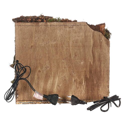 Szopka neapolitańska w stylu XVIII w., dla figurek 10–12 cm, fontanna, 30×30×20 cm 4