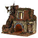 Szopka neapolitańska 10–12 cm 30×30×20 cm z wodospadem s2