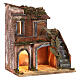 Neapolitan nativity scene house 10-12 cm 18th century 35x30x20 cm s3