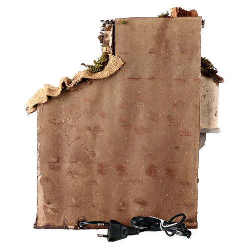 Dom z zasłoną z tkaniny, 40×35×25 cm do szopki neapolitańskiej 5