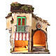 House with curtain 40x35x25 cm Neapolitan nativity 10-12 cm s1