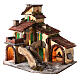 Rustic house landscape 40x40x30 cm Neapolitan nativity 10-12 cm oven s2