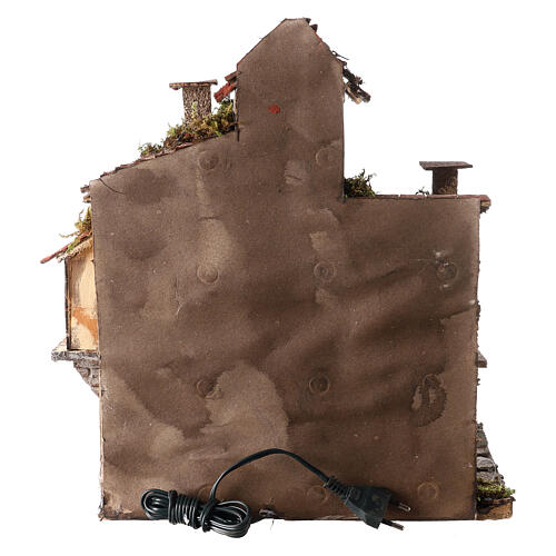 Paesaggio rustico 40x40x30 cm presepe napoletano 10-12 cm 6