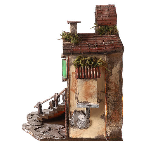 Rustic Italian house 40x40x30 cm Neapolitan nativity scene 10-12 cm 5