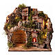 Rustic landscape with houses and oven 40x35x30 cm for 10-12 cm Neapolitan Nativity Scene s1