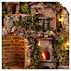 Paesaggio 40x35x30 cm con forno presepe napoletano 10-12 cm s2