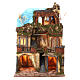 Neapolitan nativity rustic village 10-12 cm with sky 75x50x40 cm s1