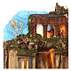Neapolitan nativity rustic village 10-12 cm with sky 75x50x40 cm s2