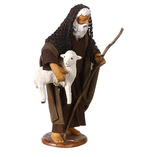 Pastor con cordero belén napolitano 13 cm 3