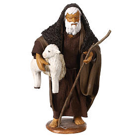 Pastore con agnello presepe napoletano 13cm 