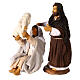 Natività con Madonna che alza Gesù presepe napoletano 10 cm s1