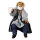 Hombre sentado con taza belén napolitano 13 cm s1