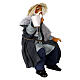 Uomo seduto con tazza presepe napoletano 13 cm s3