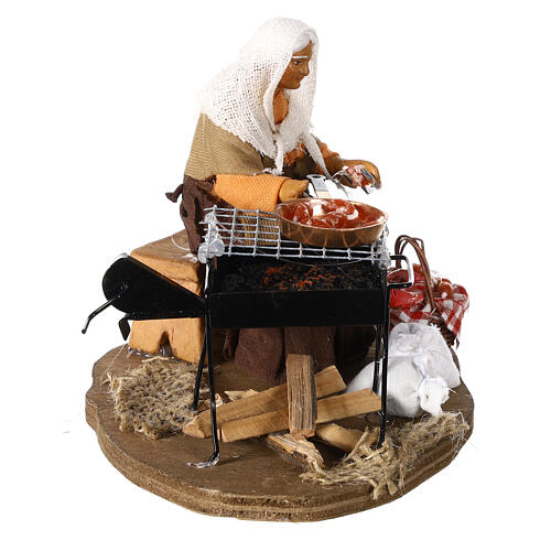 Woman cooking for Neapolitan Nativity Scene of 13 cm 3
