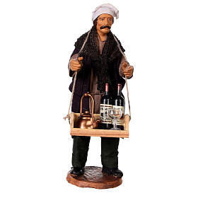 Camarero vino vaso belén napolitano 15 cm