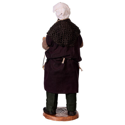 Cameriere vino bicchiere presepe napoletano 15 cm 5