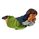 Little girl lying down Neapolitan nativity 10 cm s1