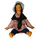 Child sitting hands behind Neapolitan nativity 15 cm s1