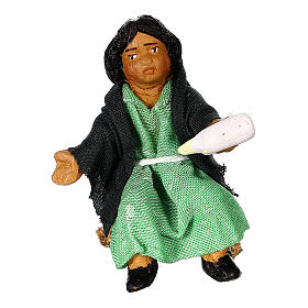 Niña amamanta cabra belén napolitano 10 cm