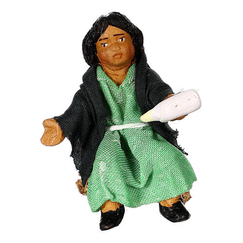 Niña amamanta cabra belén napolitano 10 cm 2