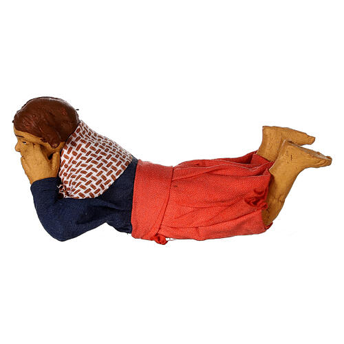 Bimba sdraiata presepe napoletano 15 cm 4