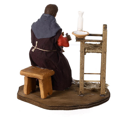 Mother feeding her boy on her lap for Neapolitan Nativity Scene of 15 cm 5