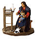 Mother feeding her boy on her lap for Neapolitan Nativity Scene of 15 cm s1