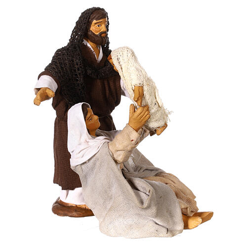 Nativité Enfant Jésus qui joue crèche napolitaine 13 cm 5