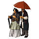 Couple personnes âgées sous parapluie crèche napolitaine 15 cm s3