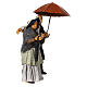 Coppia di anziani ombrello presepe napoletano 15 cm s5