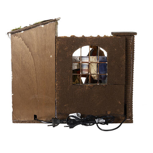 Cena das roupas escorrendo para presépio napolitano de 30 cm 8