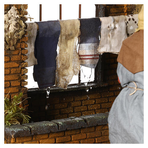 Dripping Clothes Scene with Movement for Neapolitan Nativity 30 cm 4