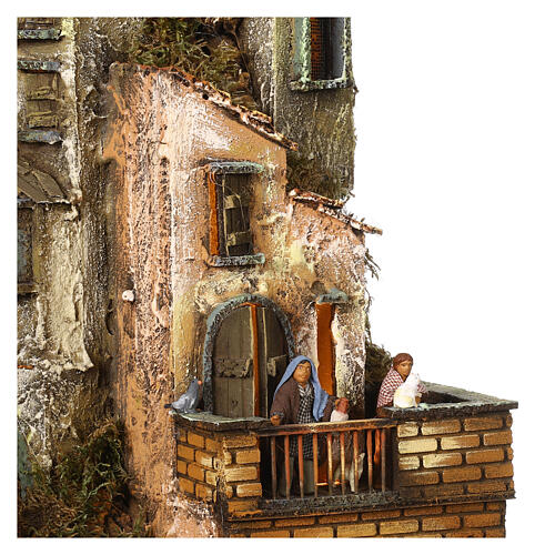 Neighborhood with fountain, Nativity and characters of 8 cm for Neapolitan Nativity Scene 60x50x40 cm 9