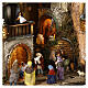 Village nativity scene with shepherds fountain 8 cm Nativity 60x50x40 cm s8