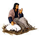 Donna con agnello presepe napoletano 13 cm s3