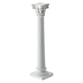 Smooth column of paintable plaster, accessory for Neapolitan Nativity Scene, 10 cm