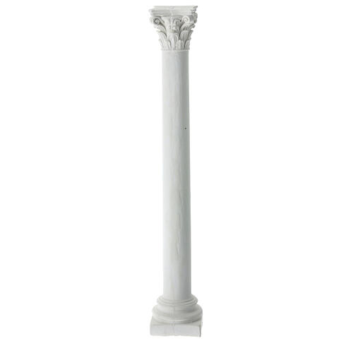 Corinthian smooth column of 25 cm, paintable plaster, for Neapolitan Nativity Scene 1