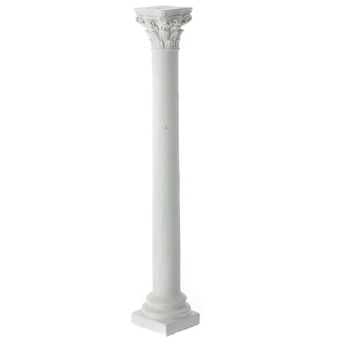 Corinthian smooth column of 25 cm, paintable plaster, for Neapolitan Nativity Scene 2