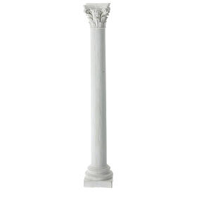 Corinthian column 25 cm smooth, Neapolitan nativity with colorable plaster